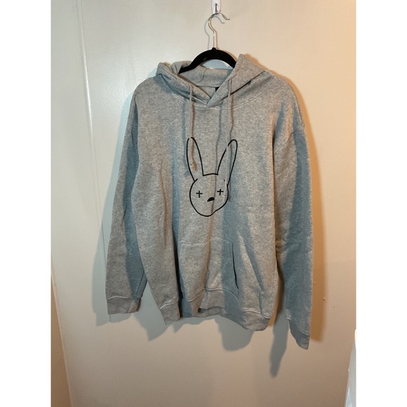 XXL Bunny Graphic Hoodie Pullover Sweatshirt, Adult Men's Fashion - Picture 1 of 7